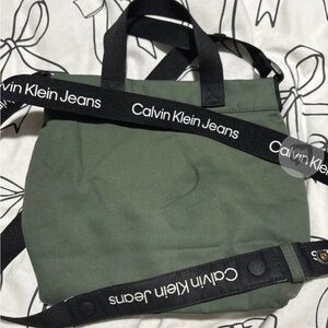 Calvin Klein Jeans Olive Messenger Bag